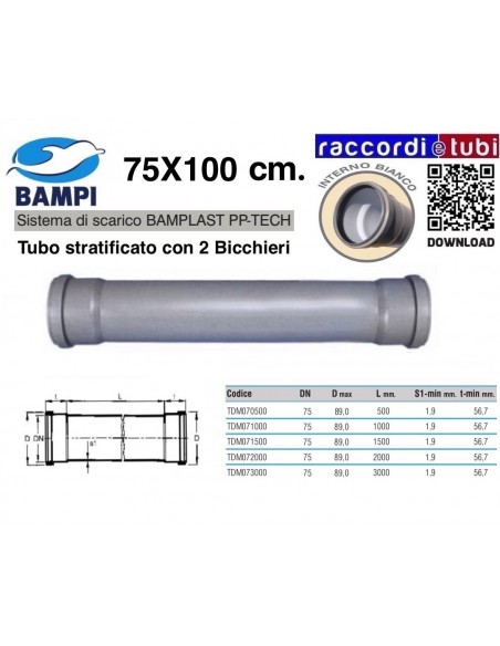 TUBO PP-TECH 2 BICCHIERI 75x100 cm.