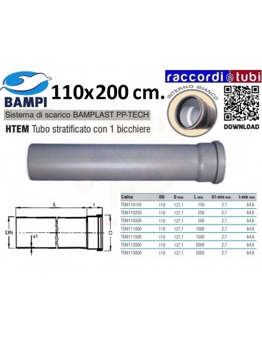 TUBO PP-TECH 1 BICCHIERE 110x200 cm.