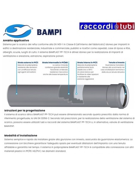 PP-TECH ROHR 1 KUPPLUNG 160x50 cm.
