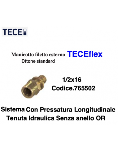 RACCORDO M.DRITTO TECEflex 16X1/2