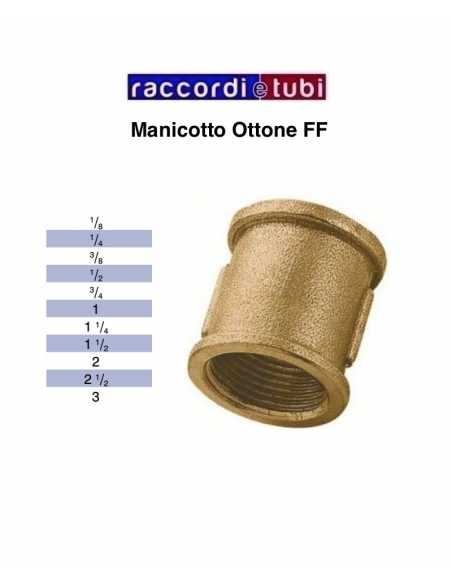 MANICOTTO OTTONE FILETTO FF 1/8