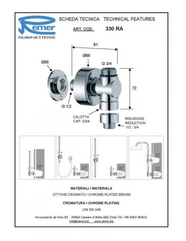 PRESA D'ACQUA CON SUPPORTO 330RA