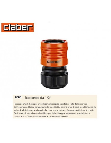 RACCORDO RAPIDO FEMMINA 1/2 CLABER