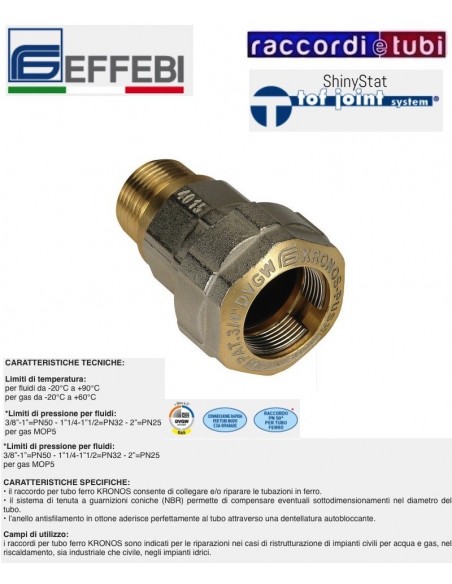 RACCORDO OTTONE CON OR DIRITTO MASCHIO 1.1/4X1.1/4