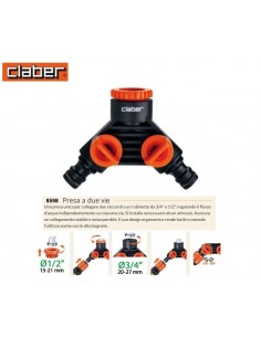 ZWEIFACH-ANSCHLUSS CLABER MIT ZWEI HÄHNEN 85980000