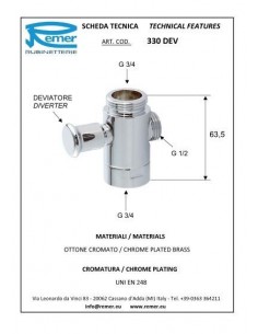 UMLEITVENTIL REMER 3/4X1/2X3/4 FÜR SÄULE 330F 2