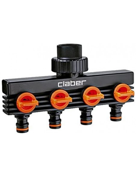 PRESA QUATTRO VIE CLABER CON RUBINETTI FILETTO 3/4 M  8580