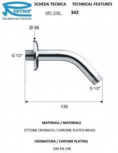 REMER DUSCHARM 1/2 LANG 45° 2