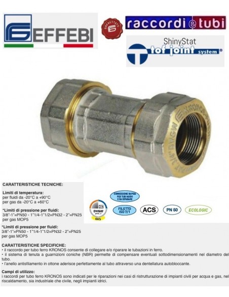 MANICOTTO OTTONE CON OR DIAMETRO 3/4X3/4