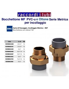 BOCCHETTONE GIUNTO TRE PEZZI PVC/OTTONE MF 2"X63