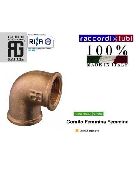 GOMITO OTTONE FF DIAMETRO 1/8