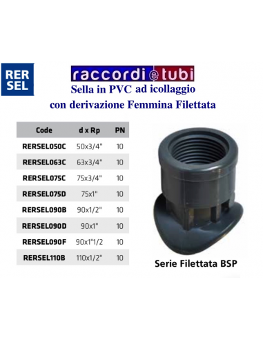 SELLA PVC CON DERIV.F. 75X3/4''