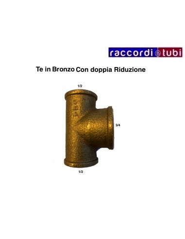 TE IN BRONZO RIDOTTO DIAMETRO1/2X3/4X1/2