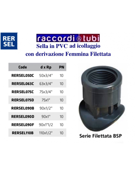 SELLA PVC CON DERIV.F. 90X1/2''