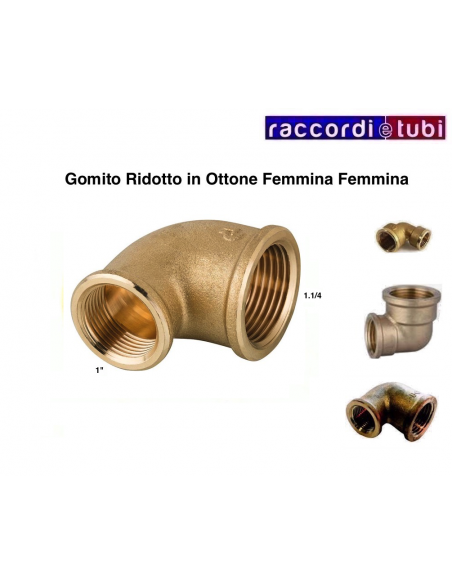 GOMITO OTTONE RIDOTTO FF 1.1/4X1" 