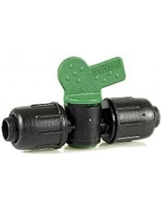 VALVOLA PER TUBO PE BD 16X16 CON GHIERE DI SERRAGGIO