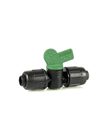 VALVOLA PER TUBO PE BD 16X16 CON GHIERE DI SERRAGGIO