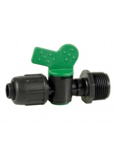 VALVOLA PER TUBO PE BD 16X1/2M CON GHIERE DI SERRAGGIO