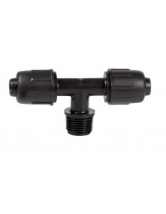 TE PER TUBO PE BD 16X1/2MX16 CON GHIERE DI SERRAGGIO