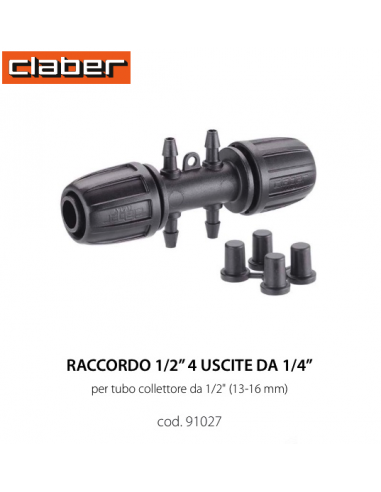 MANICOTTO PER TUBO PE BD16X16 CON 4 USCITE PER...