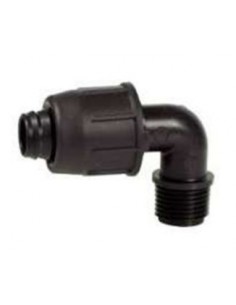 WINKEL FÜR PE ROHR BD 16X1/2M MIT SICHERUNGSMUTTER