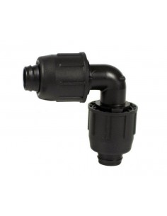 WINKEL FÜR PE ROHR BD 16X16 MIT FESTSTELLRINGEN