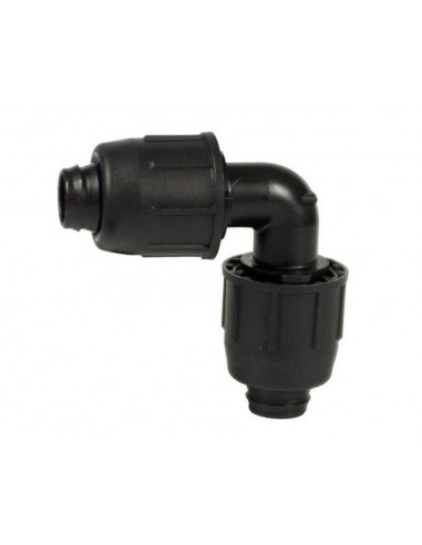 WINKEL FÜR PE ROHR BD 16X16 MIT FESTSTELLRINGEN