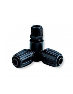 GOMITO PER TUBO PE TRE VIE 16X1/2FX16 CON GHIERE DI... 2