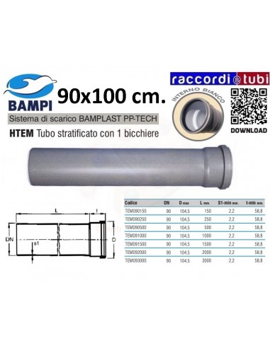 TUBO PP-TECH 1 BICCHIERE 90x100 cm.