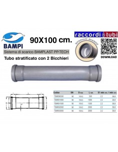 TUBO PP-TECH 2 BICCHIERI 90x100 cm.