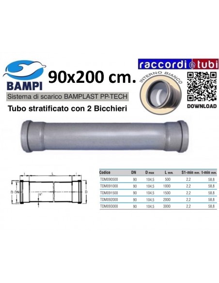 TUBO PP-TECH 2 BICCHIERI 90x200 cm.