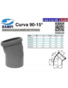CURVA A INNESTO PP-H/MC DIAMETRO 90-15°