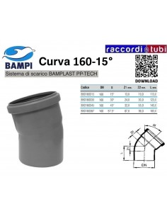 CURVA A INNESTO PP-H/MC DIAMETRO 160-15°