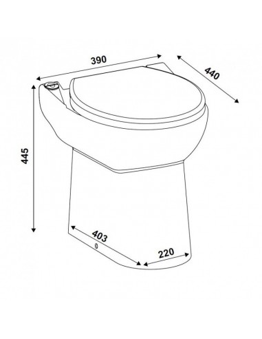 SANICOMPACT 43 SILENCE KOMPAKTE TOILETTE