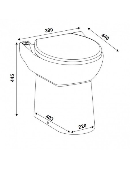 SANICOMPACT 43 SILENCE KOMPAKTE TOILETTE