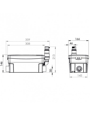 SANISHOWER PLUS  POMPA SCARICO DOCCIA/LAVABO