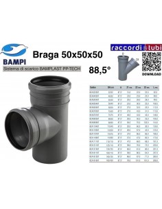 BRAGA A INNESTO PP-H/MC DIAMETRO 50X50X50 88,5°