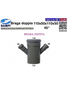 BRAGA A INNESTO PP-H/MC DIAM.110X50X110X50 45°
