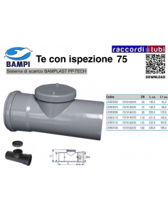 TE CON ISPEZIONE A INNESTO PP-H/MC DIAM.75