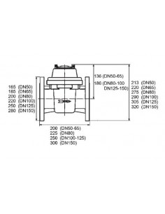 WOLTMANN ZÄHLER FÜR KALTWASSER PN16 DN 200 L.350 mm 2