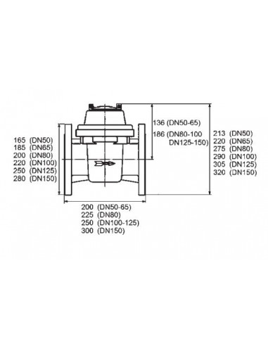 WOLTMANN ZÄHLER FÜR KALTWASSER PN16 DN 200...