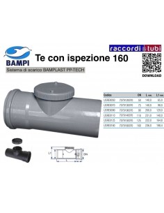 TE CON ISPEZIONE A INNESTO PP-H/MC DIAM.160