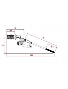 GALLEGGIANTE IN OTTONE A 5 COPPIGLIE 3/8'' 2