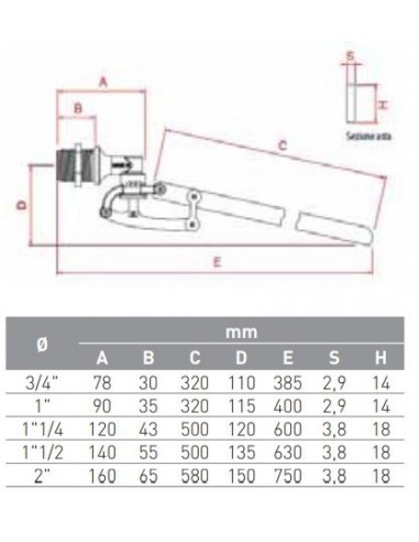 MESSING SCHWIMMER MIT 5 SPLINTEN 2" FLACHE STANGE
