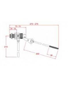 MESSING-SCHWIMMER MIT EDELSTAHL SITZ VERSTELLBARE STANGE 1/2 2