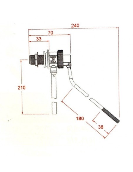 GALLEGGIANTE SILENZIOSO IN OTTONE 1/2'' TIPO CATIS
