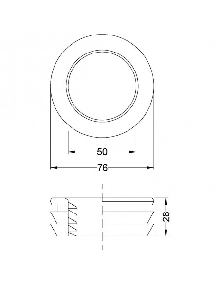 MORSETTO GOMMA BIANCO ESTERNO 67X50