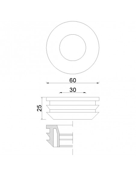 MORSETTO GOMMA BIANCO ESTERNO  60X30