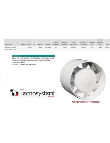 ELEKTROSAUGER TECNOSYSTEMI UNTER HAUBE...