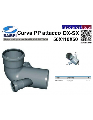 CURVA A INNESTO PP-H/M DX-SX 110X50X110X50